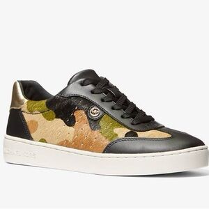 NEW MICHAEL KORS Womens Scotty Lace Up Fashion Sneakers Tennis Shoes Camo Size 7